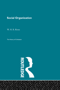 Cover image: Social Organization 1st edition 9780415867993