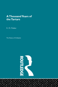 Cover image: A Thousand Years of the Tartars 1st edition 9780415155892