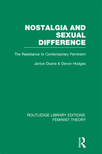 Titelbild: Nostalgia and Sexual Difference (RLE Feminist Theory) 1st edition 9780415754224