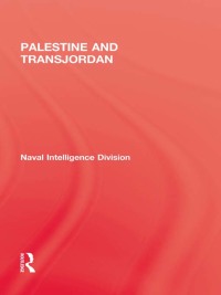 صورة الغلاف: Palestine & Transjordan 1st edition 9781138977860
