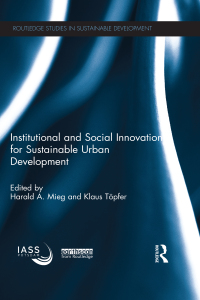 Cover image: Institutional and Social Innovation for Sustainable Urban Development 1st edition 9780415630054