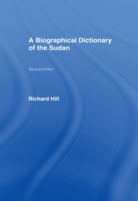 Imagen de portada: A Biographical Dictionary of the Sudan 1st edition 9781138964709