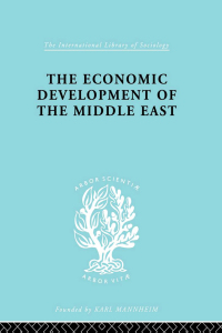 Cover image: The Economic Development of the Middle East 1st edition 9780415175258