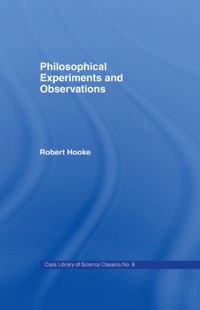 Imagen de portada: Philosophical Experiments and Observations 1st edition 9780714611150