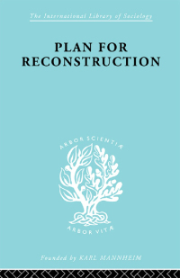 表紙画像: Plan for Reconstruction 1st edition 9780415175524
