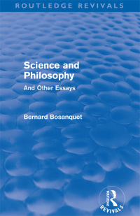 صورة الغلاف: Science and Philosophy (Routledge Revivals) 1st edition 9780415627894