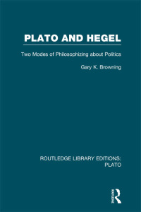 صورة الغلاف: Plato and Hegel (RLE: Plato) 1st edition 9780415623995