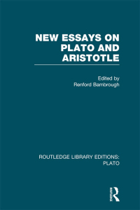 Cover image: New Essays on Plato and Aristotle (RLE: Plato) 1st edition 9780415627313