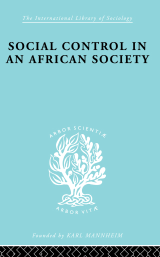 Cover image: Social Control in an African Society 1st edition 9780415175821