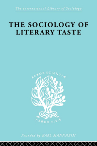 Cover image: Sociology Lit Taste     Ils 90 1st edition 9780415605700