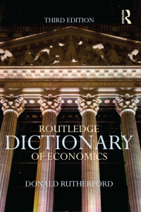 Titelbild: Routledge Dictionary of Economics 3rd edition 9780415600361