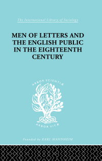 Imagen de portada: Men of Letters and the English Public in the 18th Century 1st edition 9780415176101