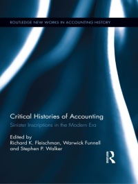 صورة الغلاف: Critical Histories of Accounting 1st edition 9780415886703