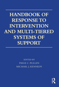 Imagen de portada: Handbook of Response to Intervention and Multi-Tiered Systems of Support 1st edition 9780415626040