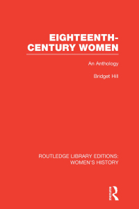 Cover image: Eighteenth-century Women 1st edition 9781138008076
