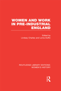 Imagen de portada: Women and Work in Pre-industrial England 1st edition 9780415623018