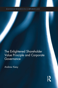 Titelbild: The Enlightened Shareholder Value Principle and Corporate Governance 1st edition 9781138025226