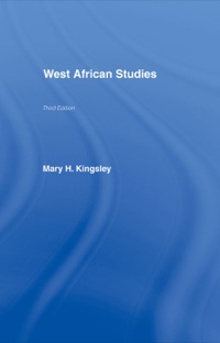 صورة الغلاف: West African Studies 1st edition 9780714618234