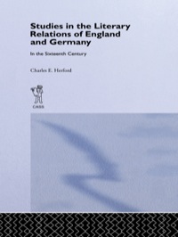 Titelbild: Studies in the Literary Relations of England and Germany in the Sixteenth Century 1st edition 9780714620626