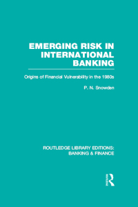 Imagen de portada: Emerging Risk in International Banking (RLE Banking & Finance) 1st edition 9780415751742
