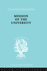 Cover image: Mission of the University 1st edition 9780415605847