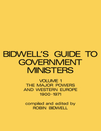 Cover image: Guide to Government Ministers 1st edition 9780714629773