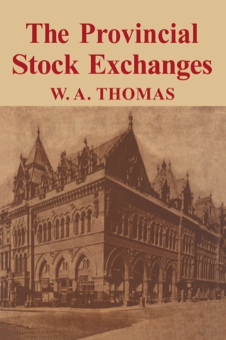 Cover image: Provincial Stock Exchange 1st edition 9781138996854