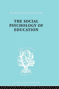Cover image: The Social Psychology of Education 1st edition 9780415177733
