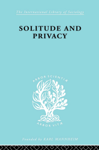 Cover image: Solitude and Privacy 1st edition 9780415864152