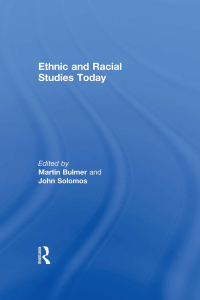 Cover image: Ethnic and Racial Studies Today 1st edition 9780415181730