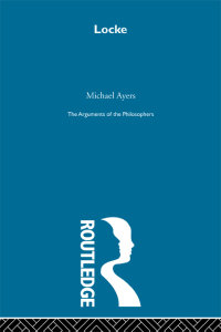 Imagen de portada: Locke-Arg Philosophers 1st edition 9780415487634