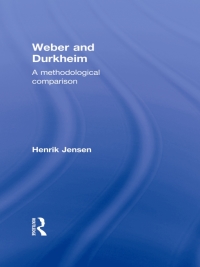 Cover image: Weber and Durkheim 1st edition 9780415696159