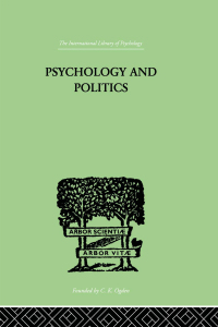صورة الغلاف: Psychology and Politics 1st edition 9780415209557