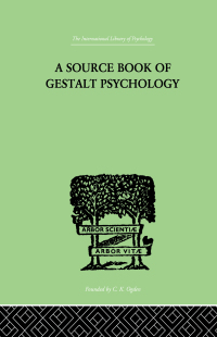 Imagen de portada: A Source Book Of Gestalt Psychology 1st edition 9780415864350