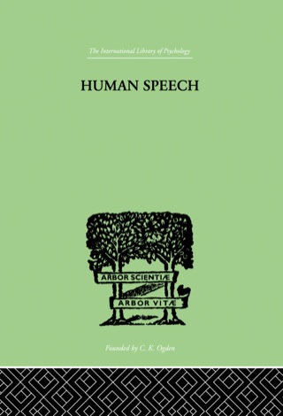 Cover image: Human Speech 1st edition 9781138875005