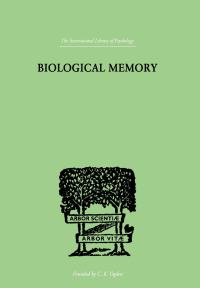 Cover image: Biological Memory 1st edition 9780415209717