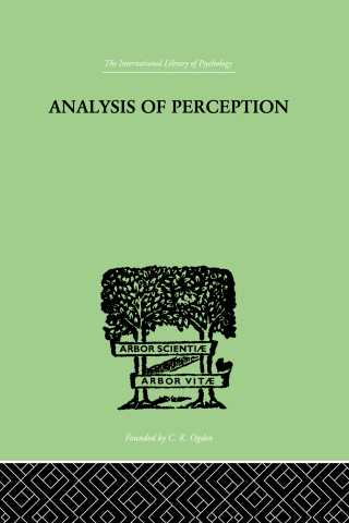 صورة الغلاف: Analysis Of Perception 1st edition 9780415209748