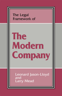 Omslagafbeelding: The Legal Framework of the Modern Company 1st edition 9780714647777