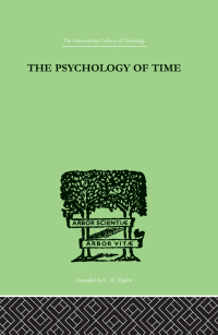 表紙画像: The Psychology of Time 1st edition 9780415210416