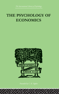 Omslagafbeelding: The Psychology Of Economics 1st edition 9780415868860