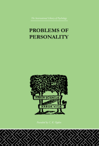 Cover image: Problems of Personality 1st edition 9780415210546