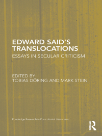Cover image: Edward Said's Translocations 1st edition 9780415886376