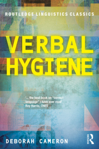 Cover image: Verbal Hygiene 1st edition 9780415695992