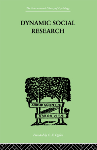 Imagen de portada: Dynamic Social Research 1st edition 9781138875746