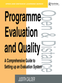 Imagen de portada: Programme Evaluation and Quality 1st edition 9781138163607