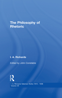 Cover image: The Philosophy of Rhetoric V7 1st edition 9780415865494