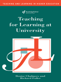 Cover image: Teaching for Learning at University 1st edition 9781138421028