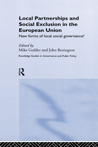 表紙画像: Local Partnership and Social Exclusion in the European Union 1st edition 9780415239226