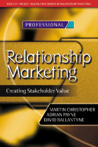 Immagine di copertina: Relationship Marketing 1st edition 9780750648394