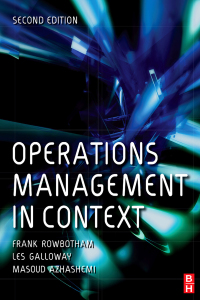 Cover image: Operations Management in Context 2nd edition 9780750681988